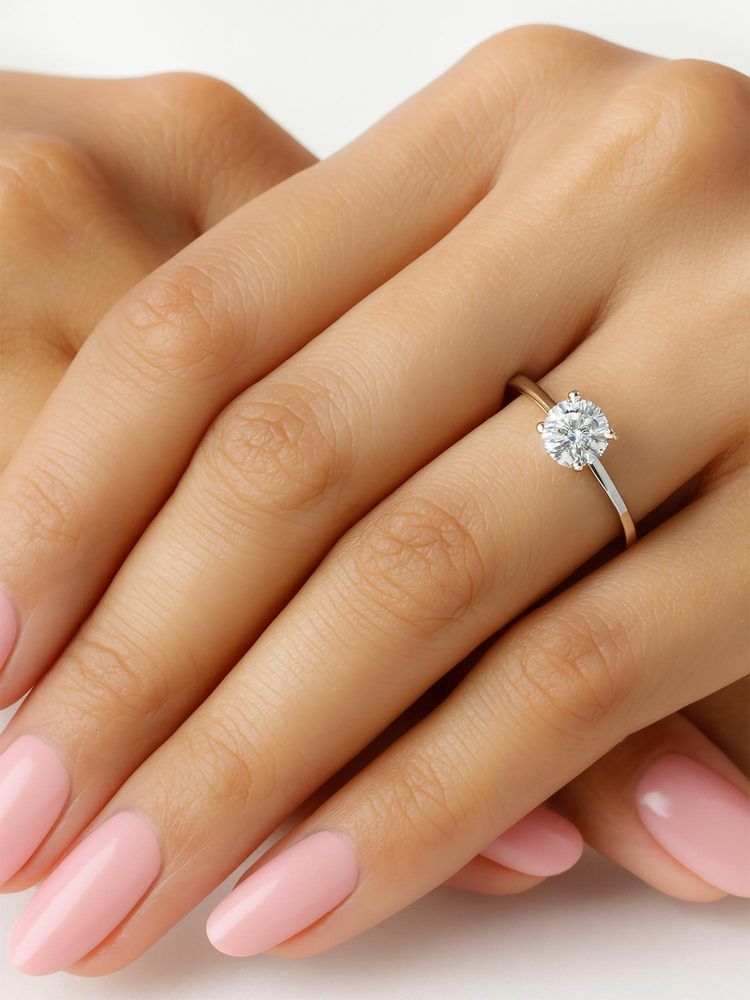 Ornate Jewels 925 Silver American Diamond Solitaire Engagement Ring For Women And Girls-image-38