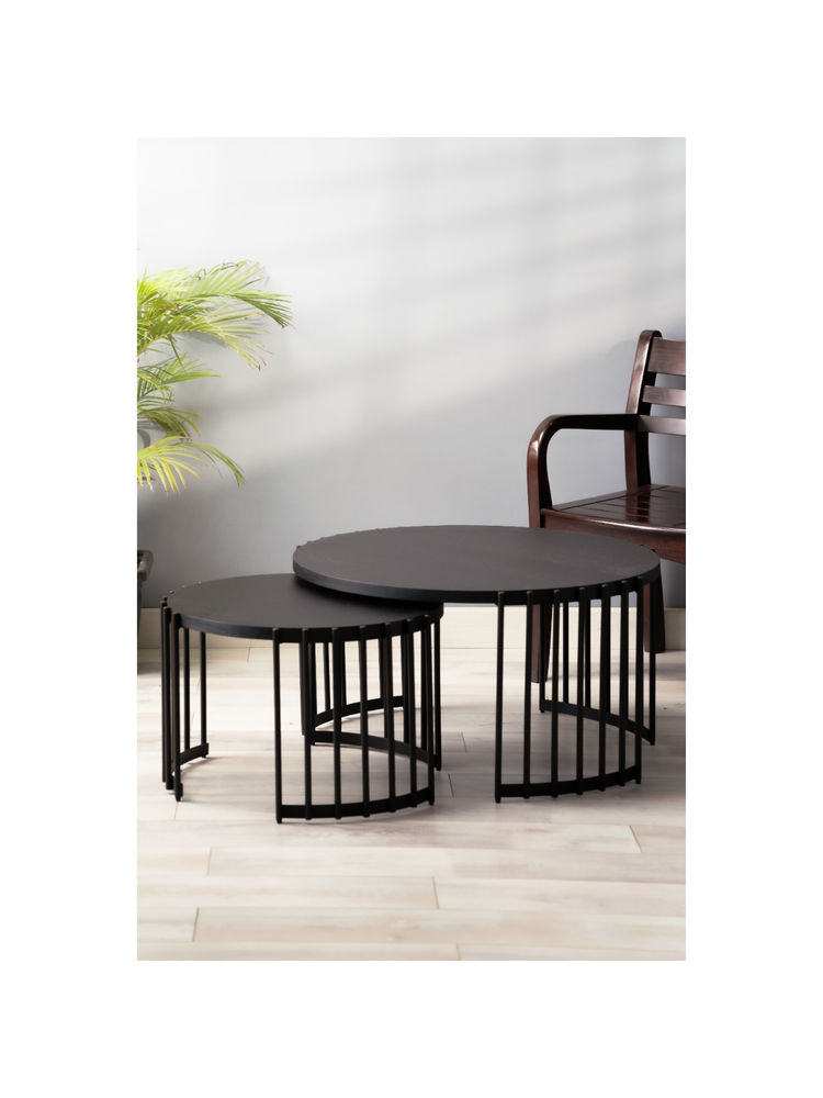 SG Home Black Kaizen Nested Side Table (Pack Of 2)-image-5