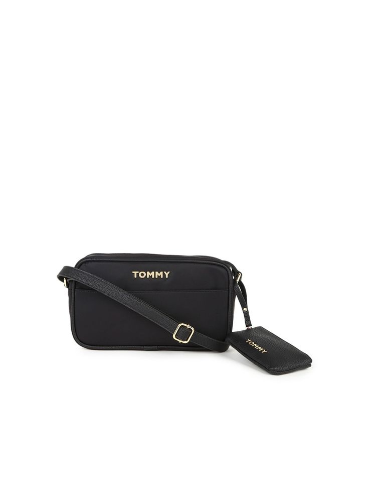 tommy hilfiger accessories Tommy Hilfiger Solid Black Nylon Sling Bag-picture-26