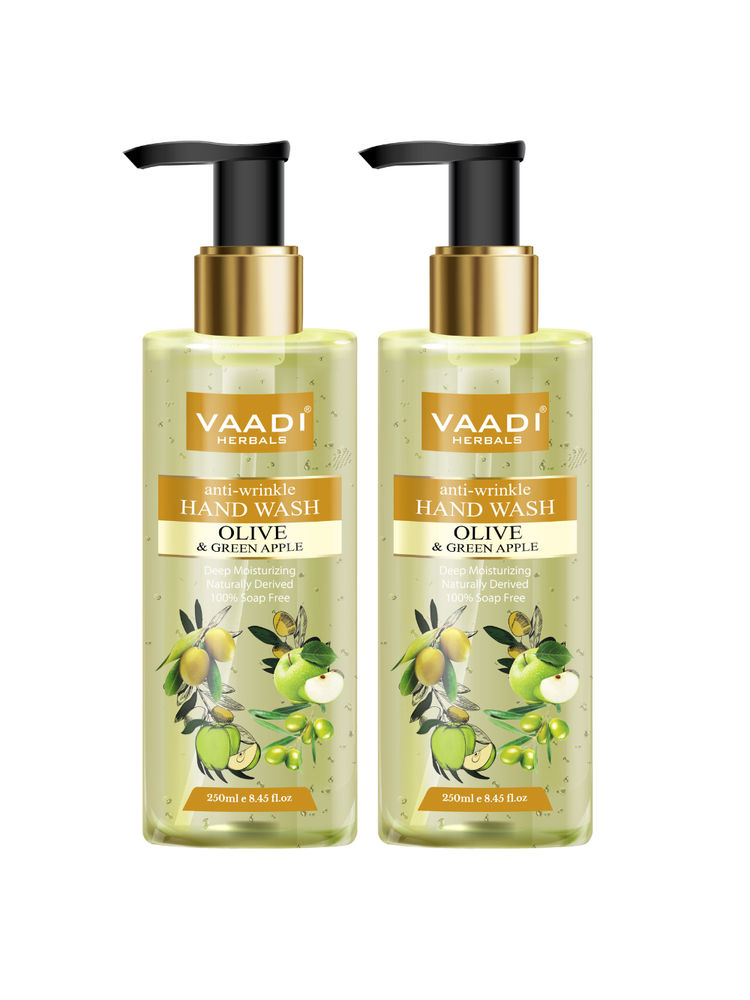 Vaadi Herbals Anti - Wrinkle Olive and Green Apple Hand Wash - Pack of 2-picture-15
