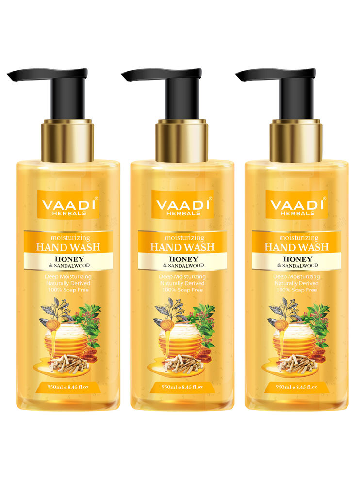 Vaadi Herbals Deep Moisturizing Honey & Sandal Hand Wash - Pack of 3(250 ml x 3)-picture-48