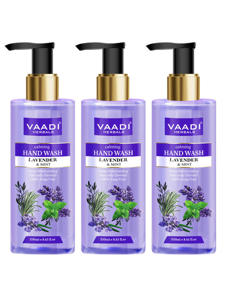 Vaadi Herbals Calming Lavender & Mint Hand Wash - Deep Moisutirizing - Pack of 3(250 ml x 3)-picture-49