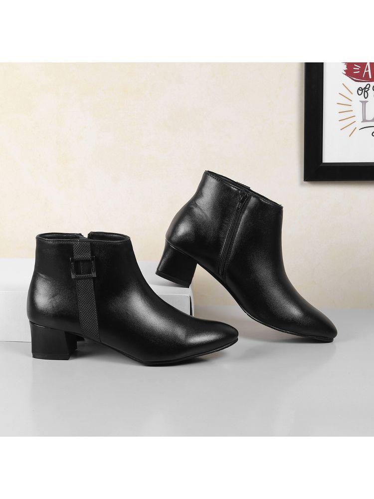 Mochi Women Black Casual Boots-picture-34