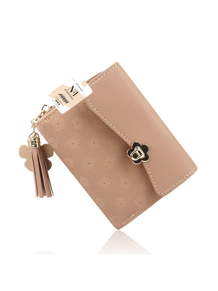 NFI Essentials PU Leather Women Brown Mini Wallet