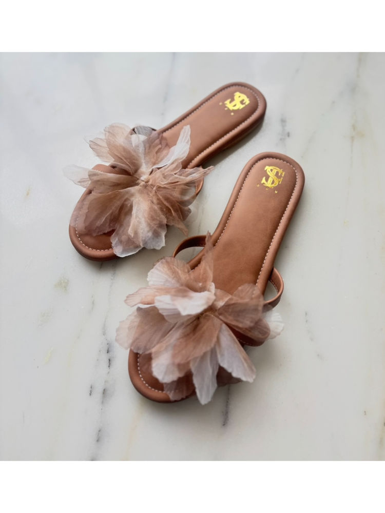 Shoe that fits you Brown Flower Flats-picture-20