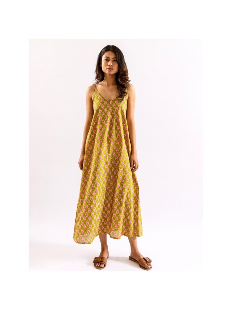 FEATHERS CLOSET Green Printed Comfortable Fit Nightdress-picture-10