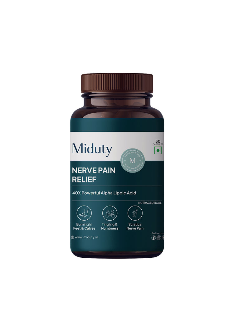 Miduty Nerve Pain Relief Alpha Lipoic Acid B Vitamins Neuropathy Support-image-23