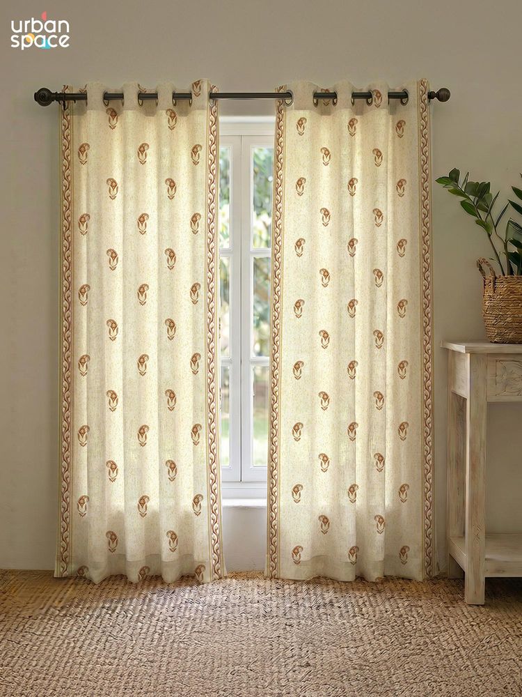 Urban Space 100% Cotton Curtains - Jaipur Paisley Rust-picture-23