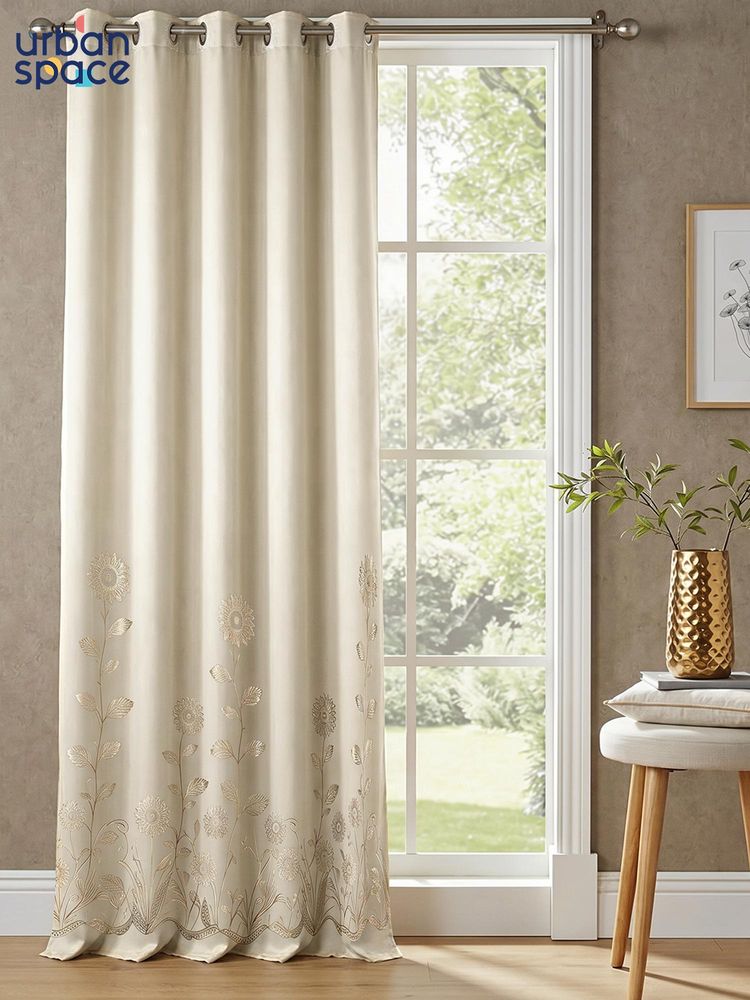 Urban Space 100% Blackout Foil Curtain - Reva Beige-image-19
