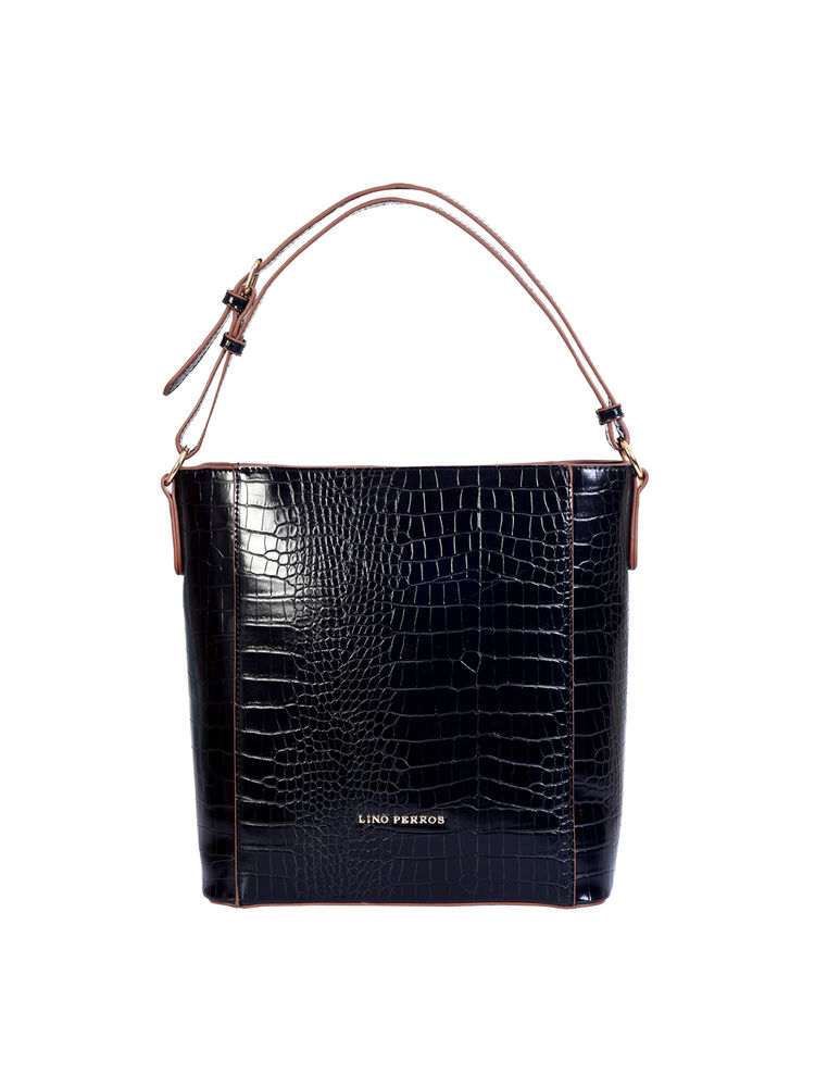 Lino Perros Women's Black Synthetic Leather Hobo-picture-27