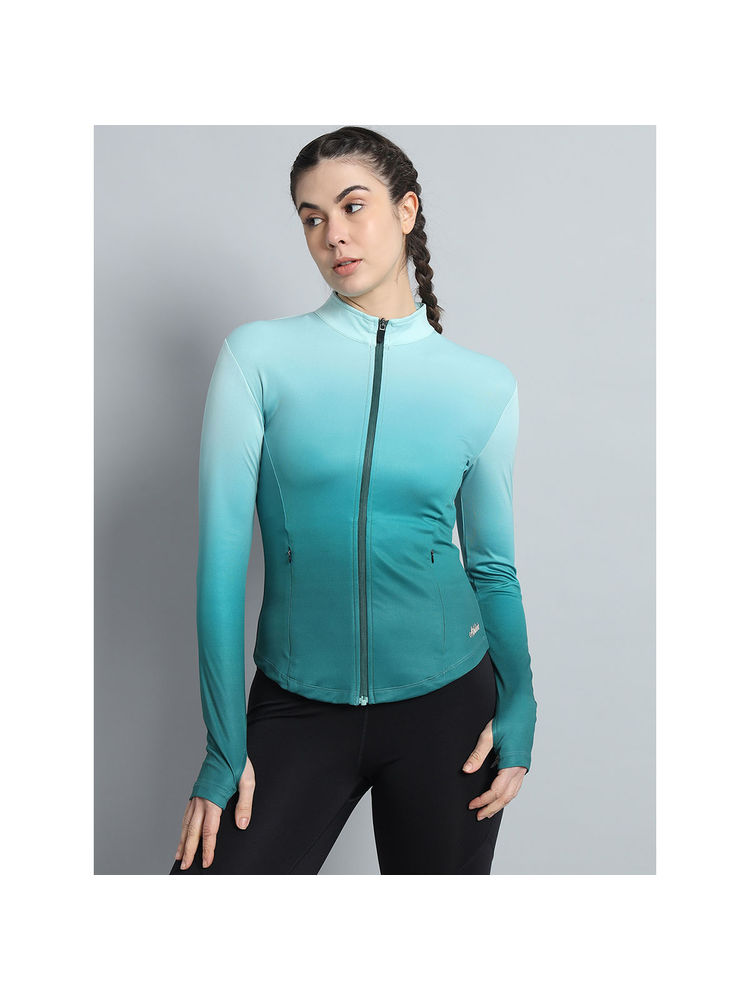 Athlisis Turquoise Gradient Women Ombre Dry-Fit Outdoor Jacket-picture-21