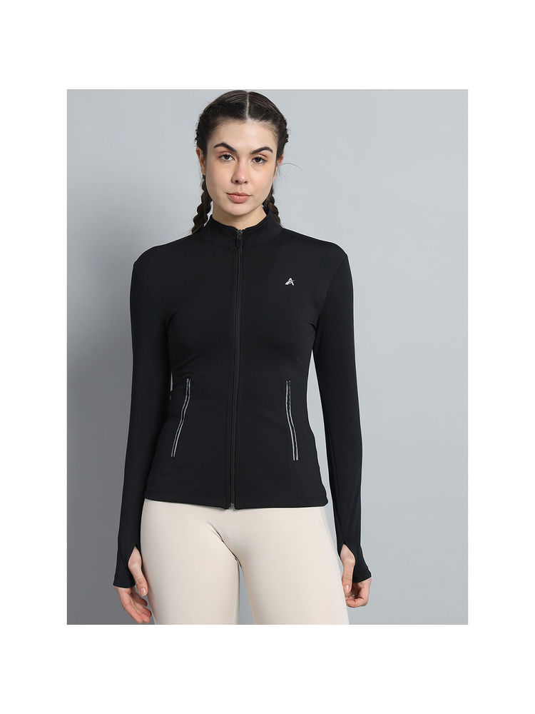 Athlisis Black Women Dry-Fit Outdoor Jacket