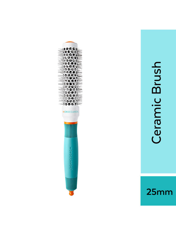 Moroccanoil Round Ceramic Styling Brush 25mm | For Short Hair | Smooth Waves & Fast Blow-Dry-image-19