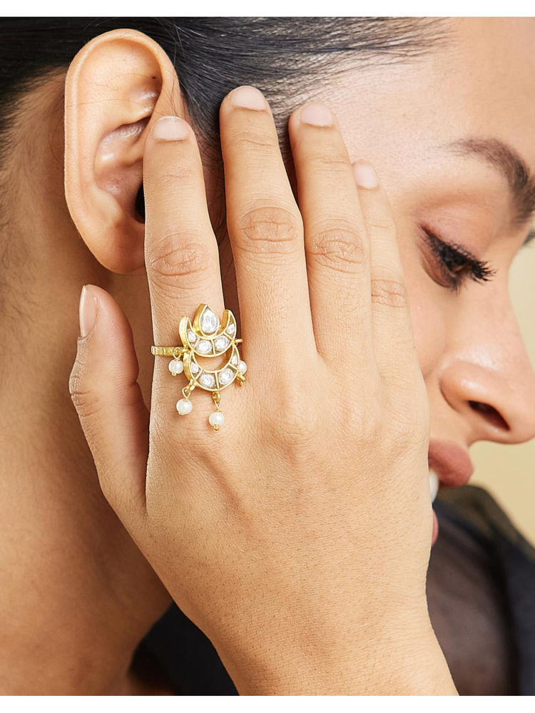 fabindia fashion Fabindia White Adjustable Ring-picture-28