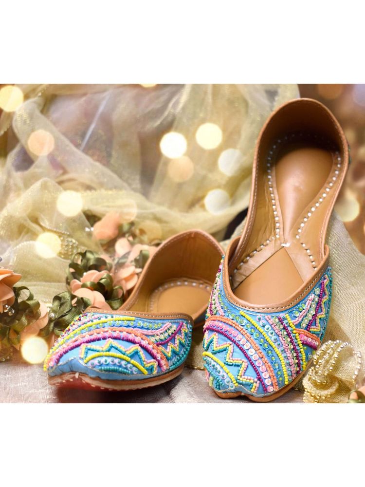 YASSIO Women Helen Juttis Embroidered Aqua Juttis-picture-16