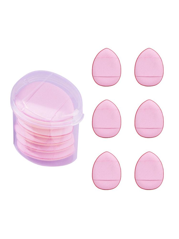 Feel Good Club Set Of 6 Finger Puffs With A Storage Case Mini Makeup Cushion Blender Sponges-image-35