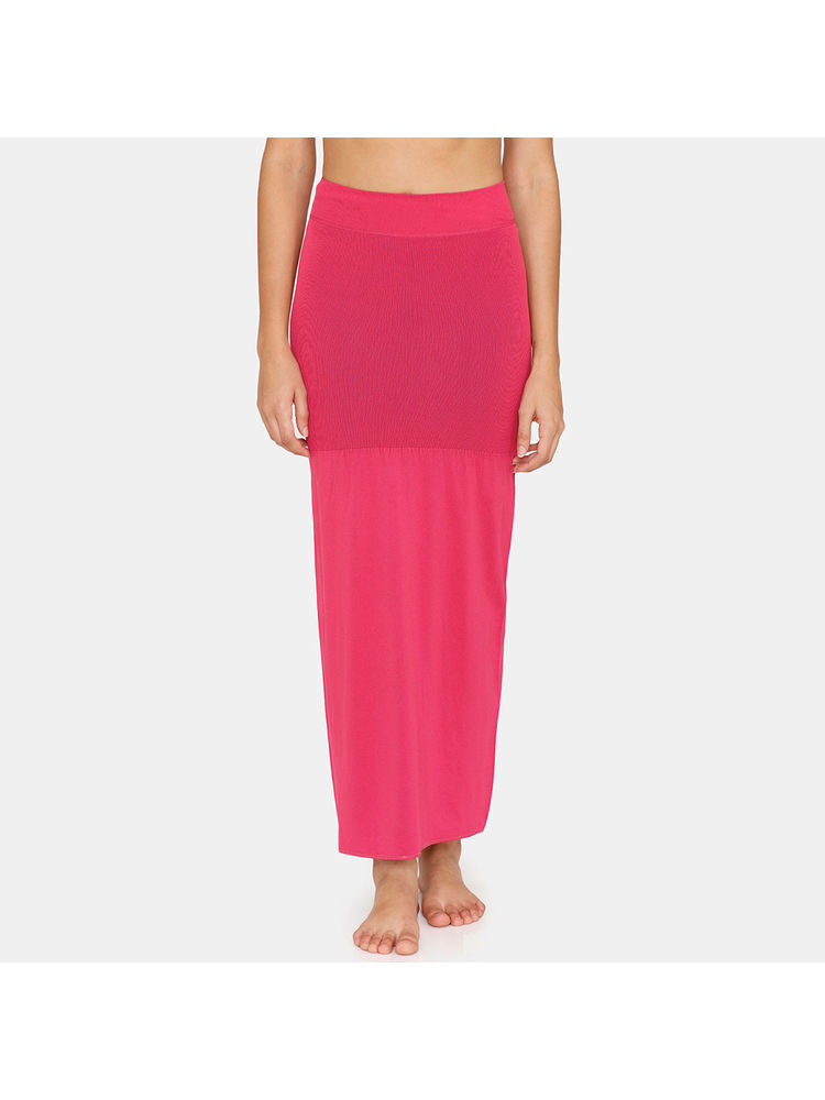 Zivame All Day Flared Mermaid Reversible Saree Shapewear - Violet Indigo N Magenta-picture-15