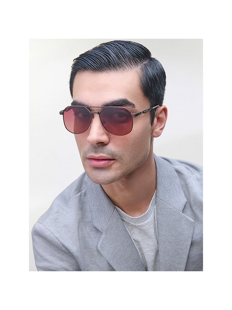 Lenskart STUDIO Brown Dark Brown Full Rim Aviator Lenskart STUDIO METAL SUN LKS000455 Sunglasses-image-15