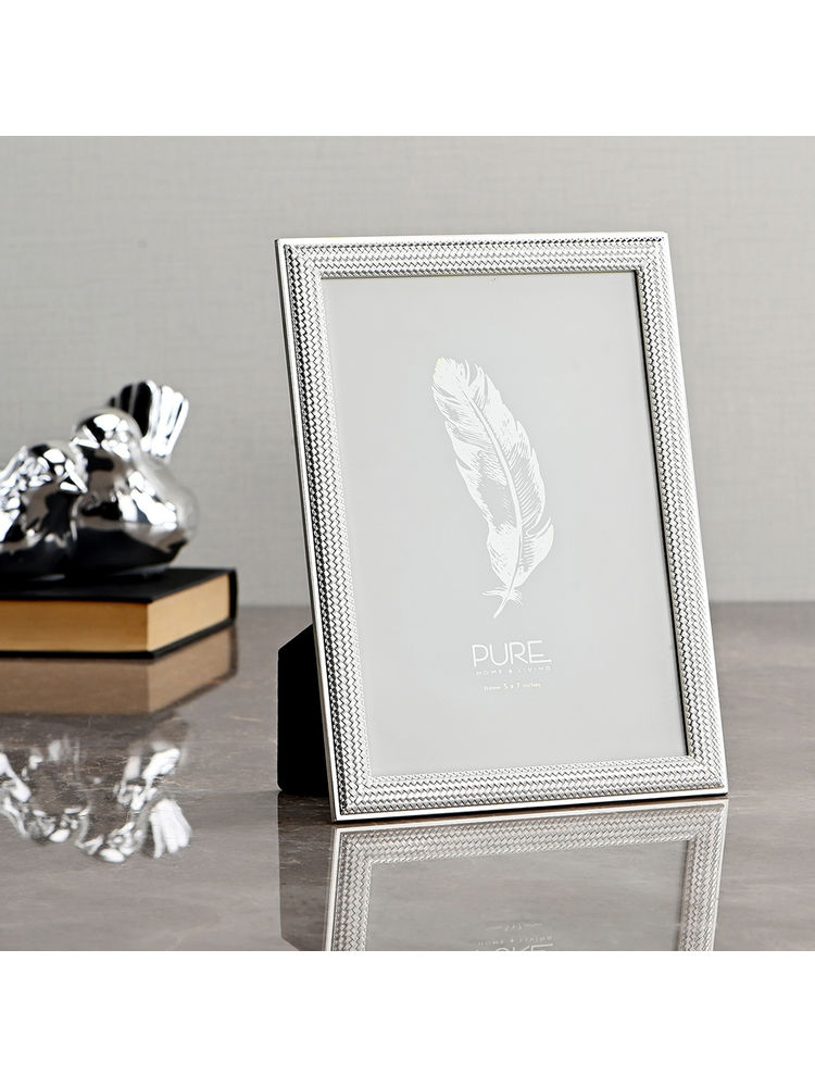 Pure Home + Living Silver Plated Weaved Metal Photo Frame - Medium-image-35