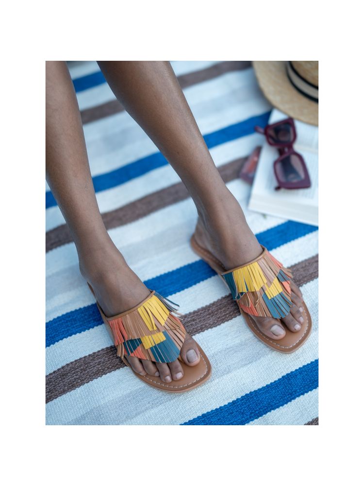 Sandalwali Ziva Multi-Color Kolhapuri Flats-image-20