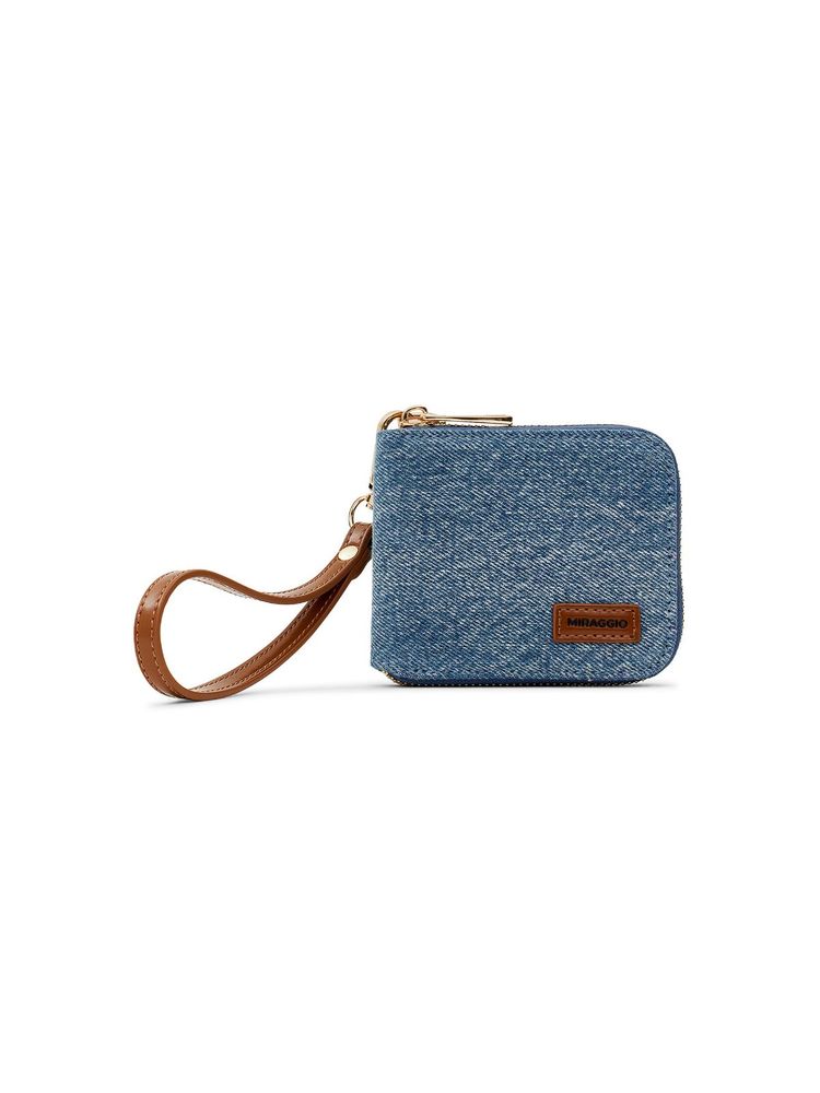 MIRAGGIO Fabia Denim Zip - Around Wallet For Women -Blue (S)-picture-10