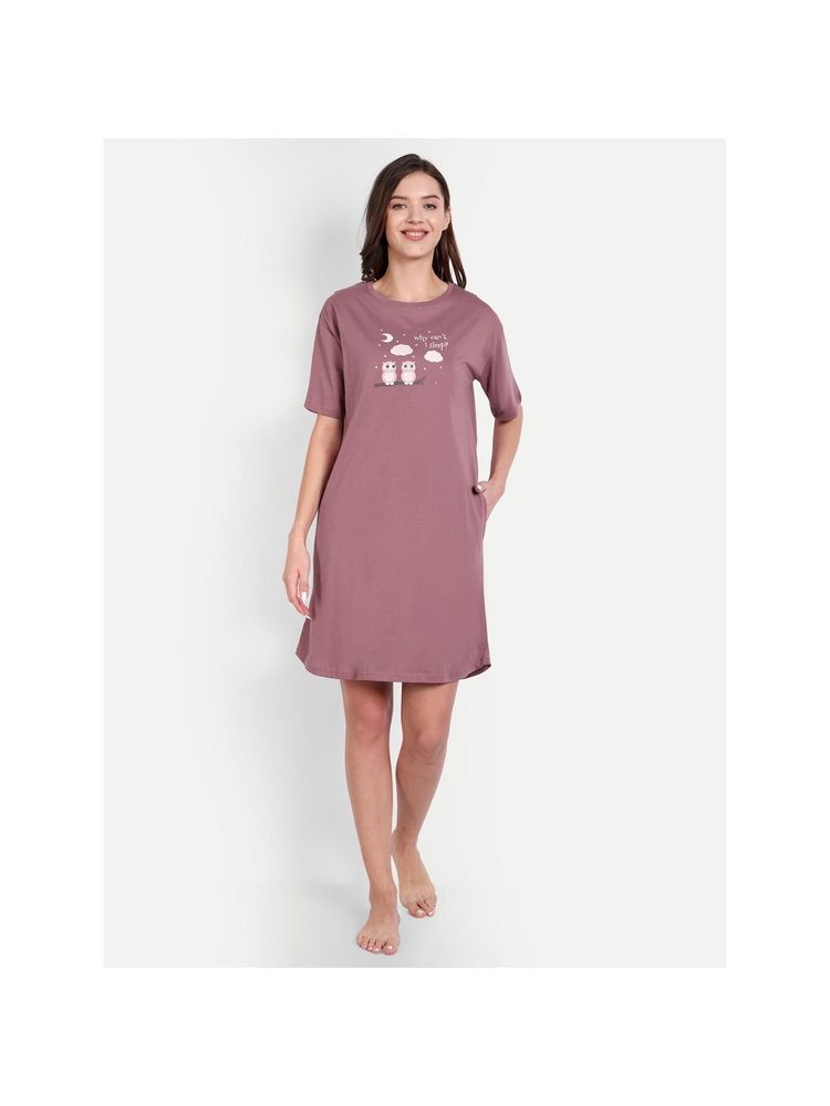 Bedtime Story Mauve Owl Sleep Night Dress-image-39