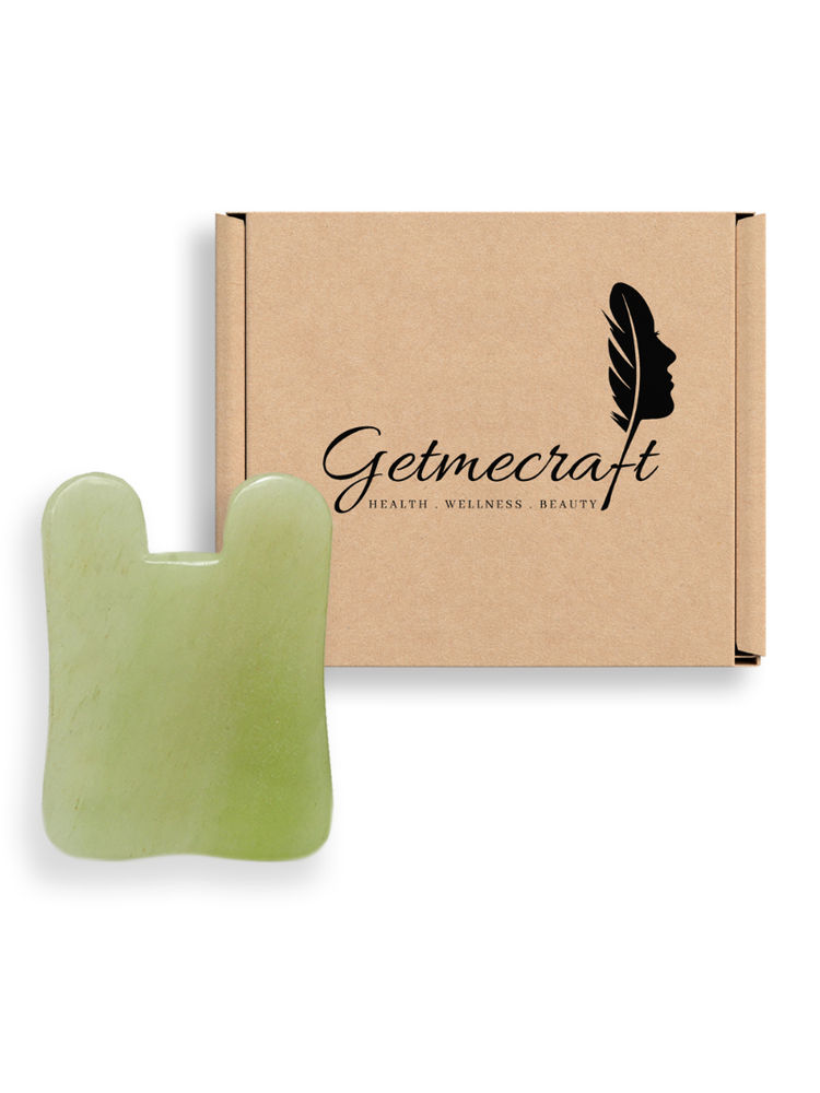 Getmecraft Green Jade Gua Sha Massage Tool (Rabbit Ear Shape)-image-37