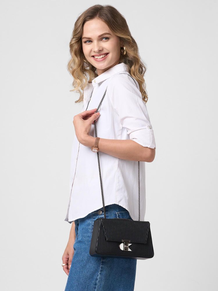 Caprese Women Fern Black Small Sling Bag-picture-20