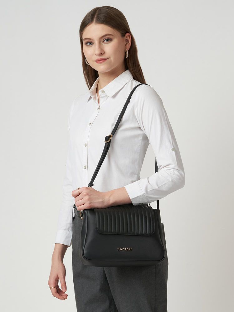 Caprese Women Sofiya Black Medium Sling Bag-picture-24