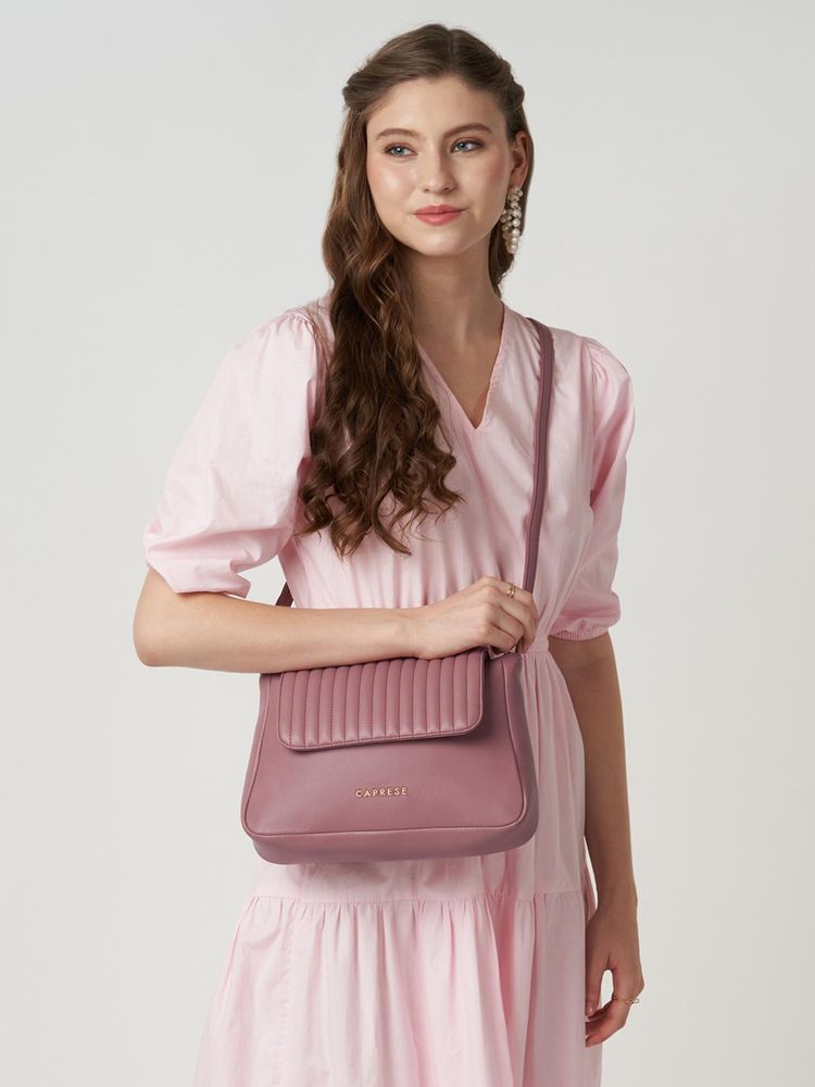 Caprese Women Sofiya Pink Medium Sling Bag-picture-14