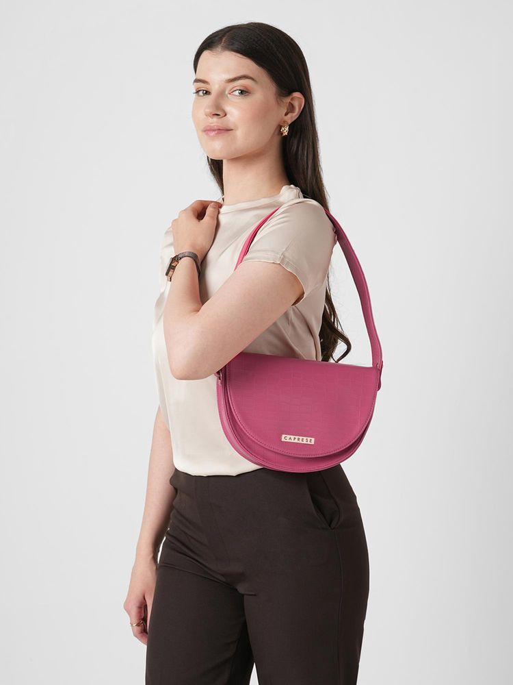 Caprese Women Julie Pink Small Satchel Bag-image-41