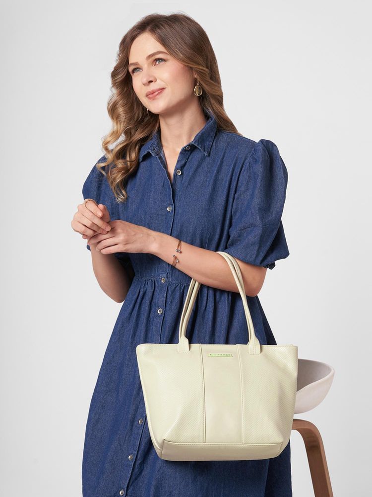 Caprese Women Nellie Beige Medium Satchel Bag with Detachable Strap-picture-24