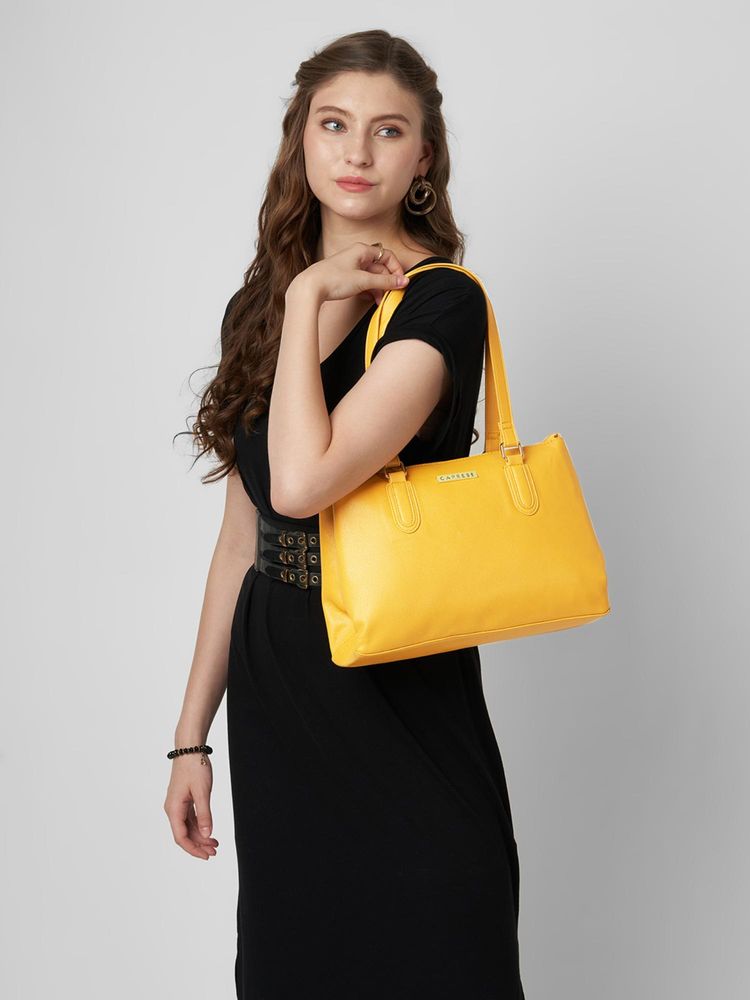 Caprese Women Meta Orange Small Tote Bag-picture-38