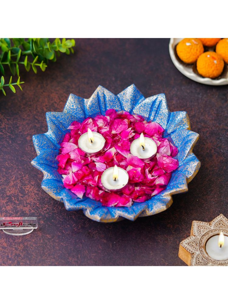 eCraftIndia Beautiful Decorative Lotus Urli Bowl For Home Decor-picture-48