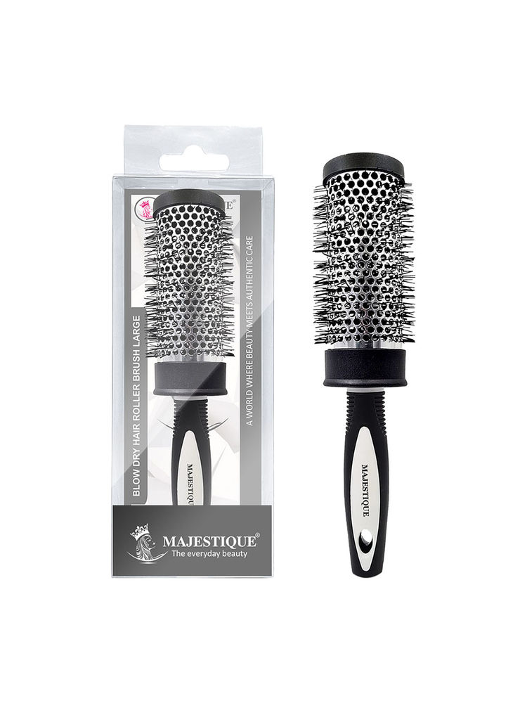 Majestique Blow Dryer Hair Roller Brush - Large Ceramic Ion Brush- Drying Straightening Curling 2 Inch-image-35