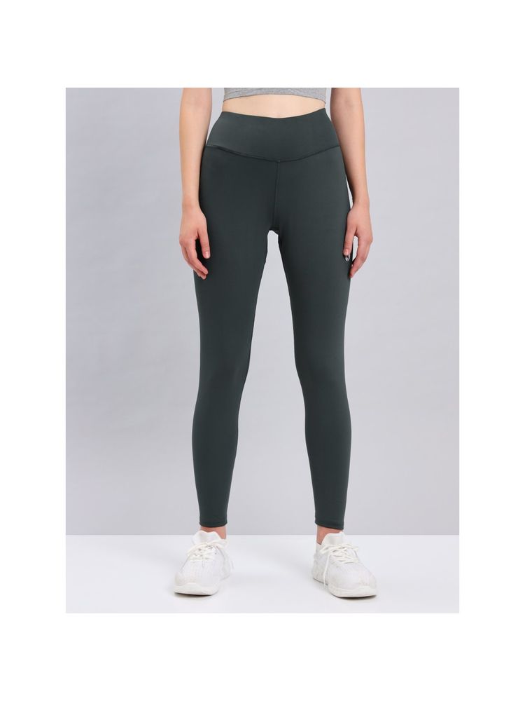 Technosport Green Solid Skinny Fit Tights-picture-16