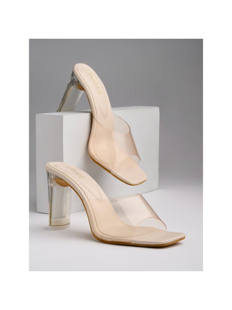 Shoetopia Cream-coloured Block Heels-picture-15