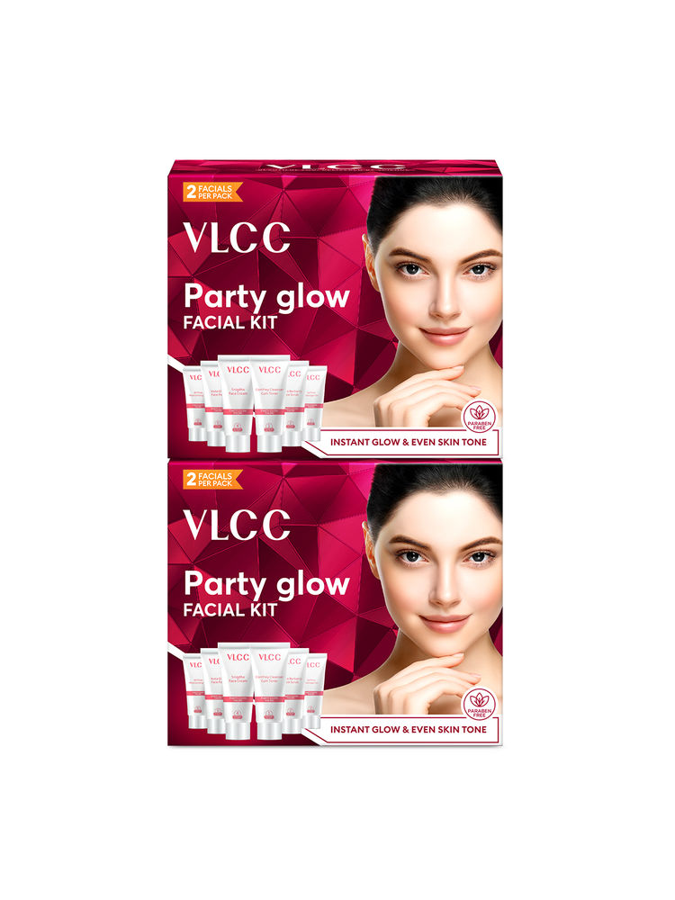VLCC Party Glow Single Facial Kit Pack of 2