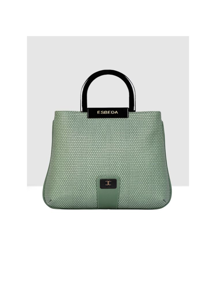 ESBEDA Green Color Woven Mini Texture Handbag for Women-picture-23