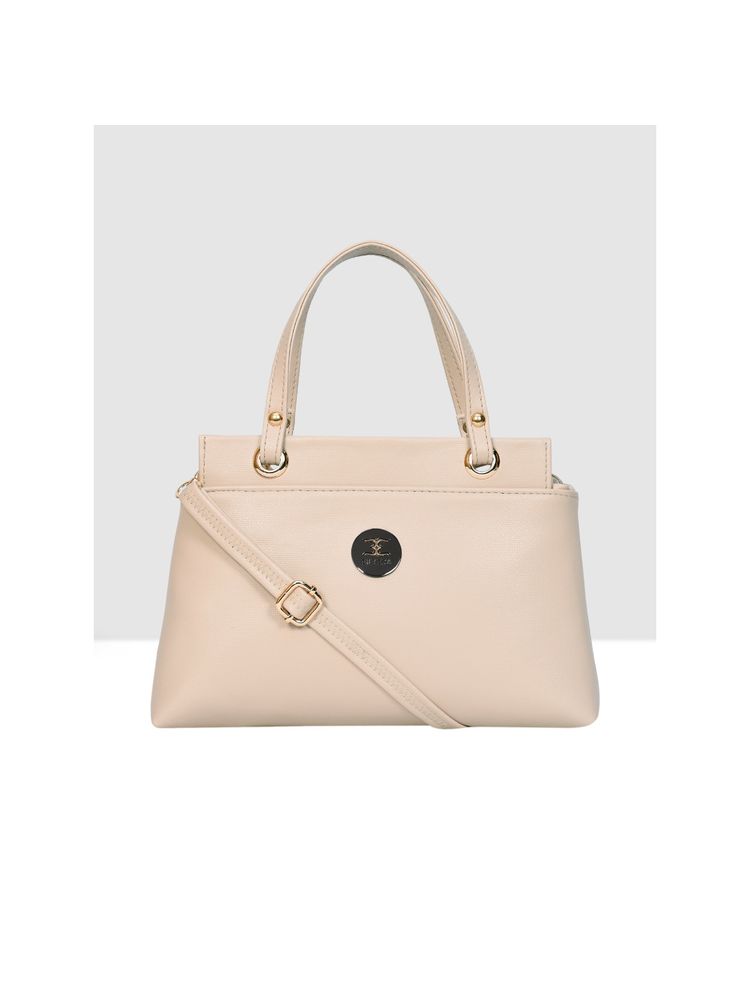 ESBEDA Cream Color Structured Small Handbag for Women-picture-21