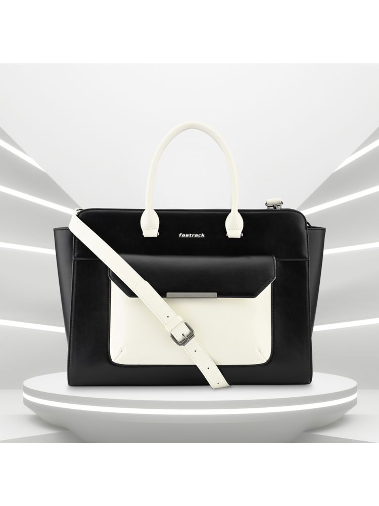 fastrack accessories Fastrack Chic Carry-All Laptop Tote In Black-picture-14