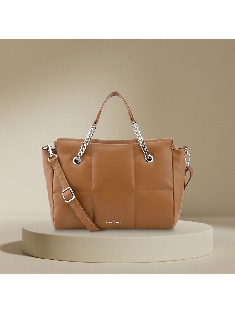 fastrack accessories Fastrack Puff It Up Satchel In Tan-picture-32