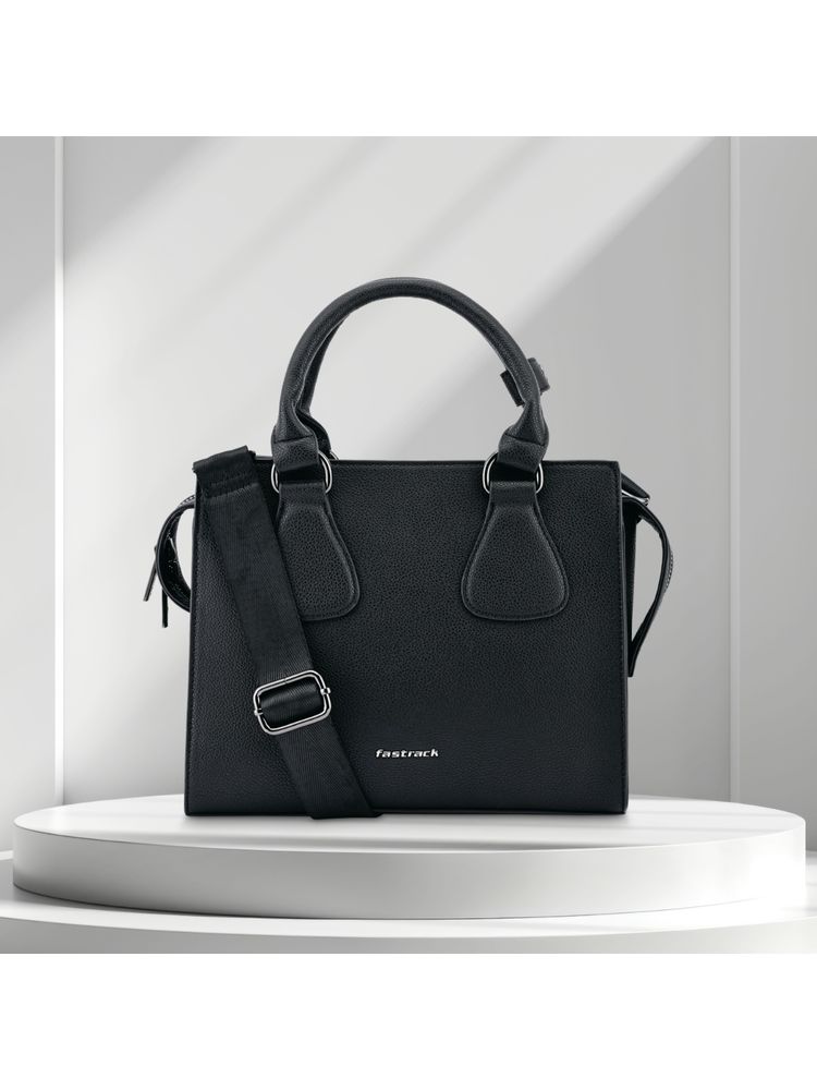 fastrack accessories Fastrack Structured Satchel In Black-picture-21