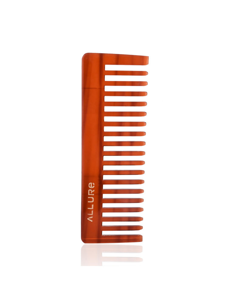 Allue Handmade Wide-Tooth Tortoiseshell Comb(HMC_T_07) Anti-Static Detangling and Styling Comb-image-13