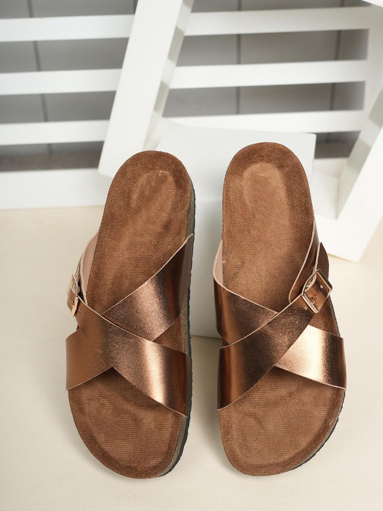 MOZAFIA Gold Women Casual Sandals-image-34