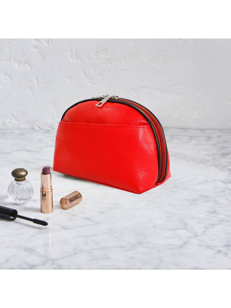 Cimoni Red Cosmetic Pouch For Women Travel Makeup Organizer Pouch-picture-24