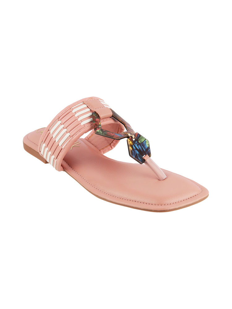 Catwalk Women Casual Square Toe Slip On Pink-picture-22