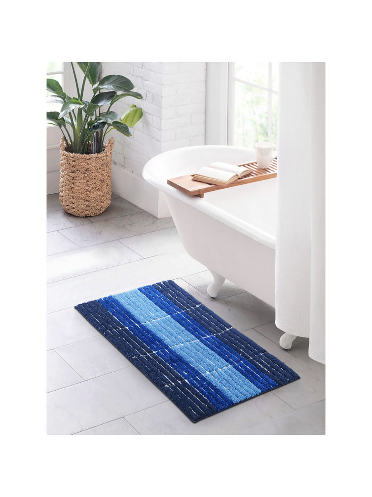 OBSESSIONS Quick Dry & Anti skid Bathmat, Blue-image-41