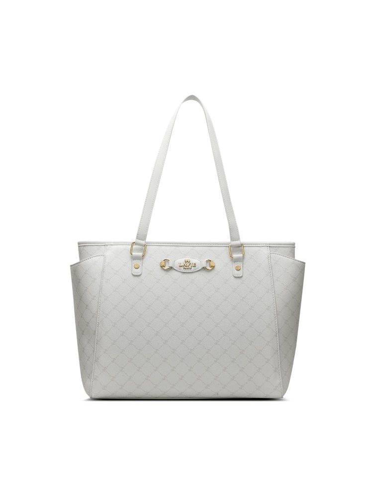 Lavie Paris Women's Adele Laptop Tote Bag- Off White (LARGE)-picture-23