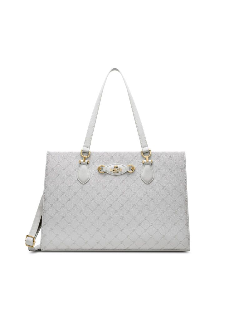 Lavie Paris Women's Vivien Tote Bag with Detachable Strap -Off White (LARGE)-picture-24